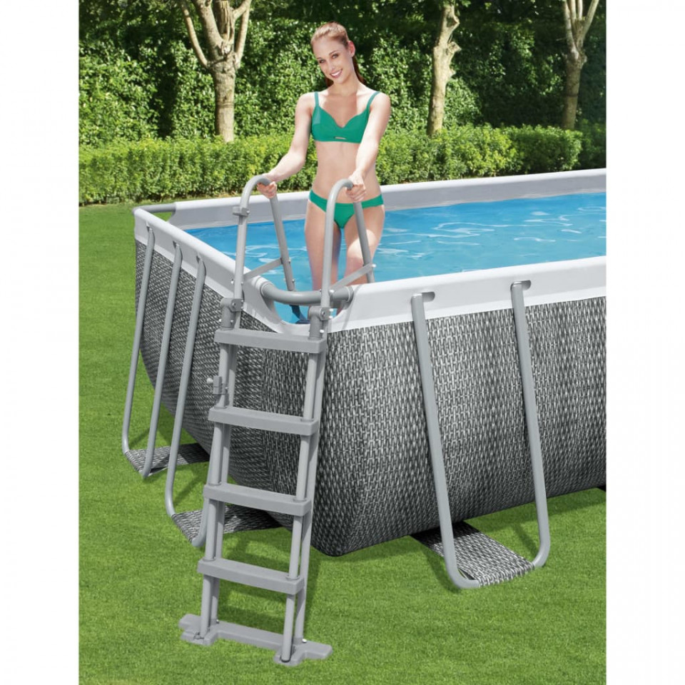 Bestway Scară de siguranță piscină cu 4 trepte Flowclear, 122 cm - 1 | YEO