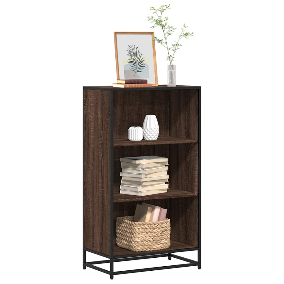 Bibliotecă, stejar maro, 60x35x107,5 cm, lemn prelucrat
