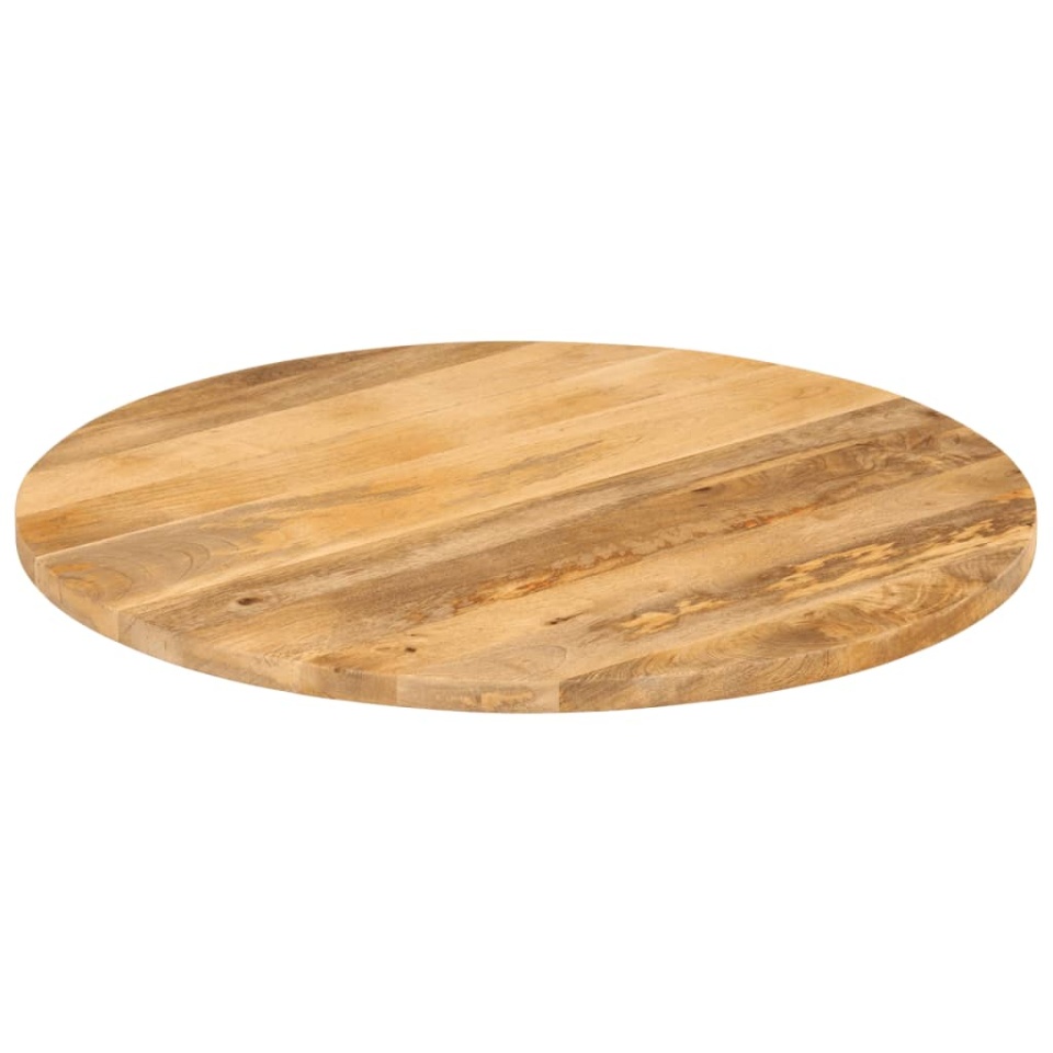 Blat de masă rotund, Ø 80x2,5 cm, lemn masiv de mango brut - 1 | YEO