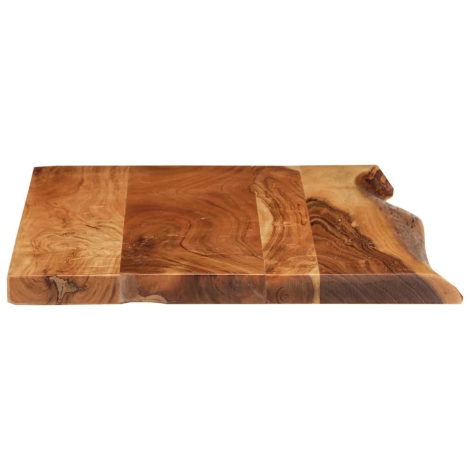 Blat lavoar de baie, 80x52x3,8 cm, lemn masiv de acacia - 3 | YEO