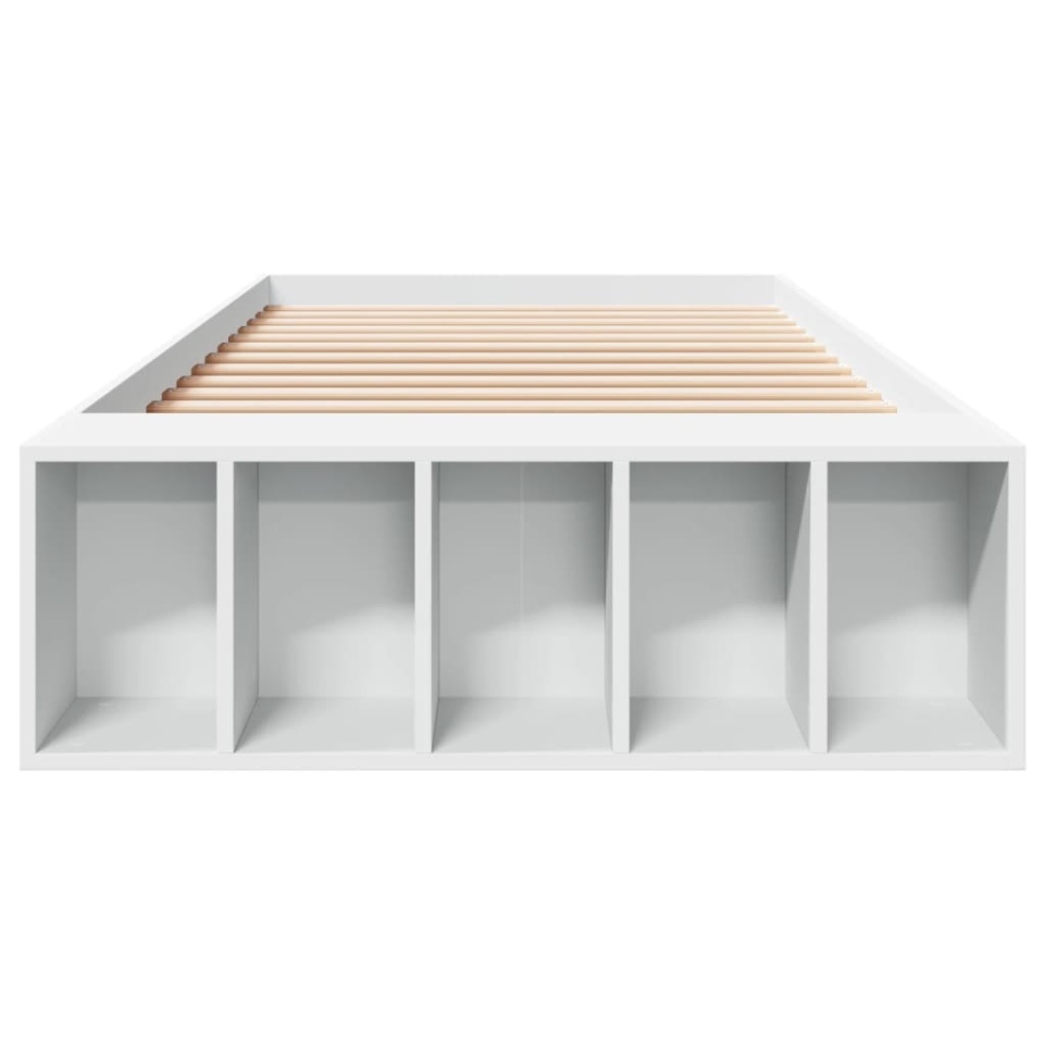 Cadru de pat, alb, 75x190 cm, lemn prelucrat - 3 | YEO