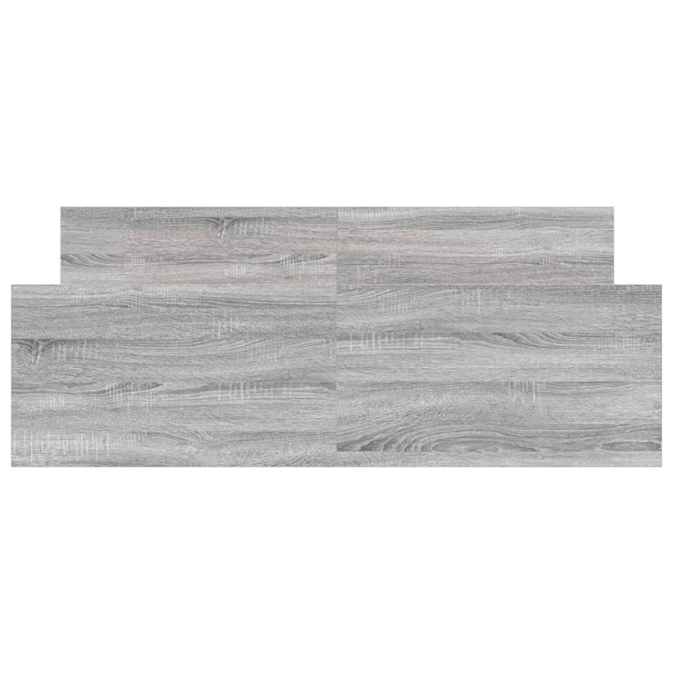 Cadru de pat cu tăblie la cap/picioare, gri sonoma, 135x190 cm - 3 | YEO