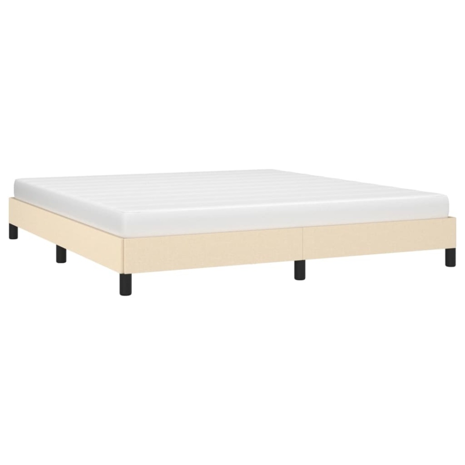 Cadru de pat fără saltea, crem, 160x200 cm, textil - 2 | YEO