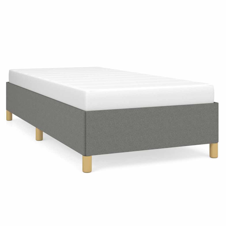 Cadru de pat fără saltea, gri închis, 90x200 cm, textil - 1 | YEO