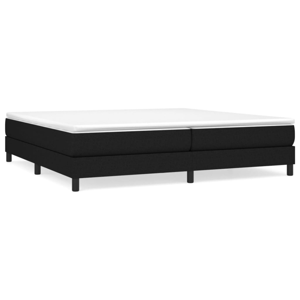 Cadru de pat fără saltea, negru, 200x200 cm, textil - 1 | YEO