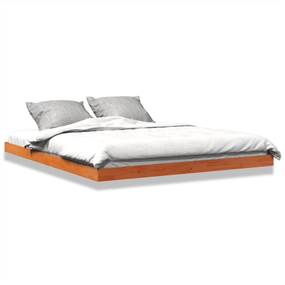 Cadru de pat, maro ceruit, 160x200 cm, lemn masiv de pin - 1 | YEO