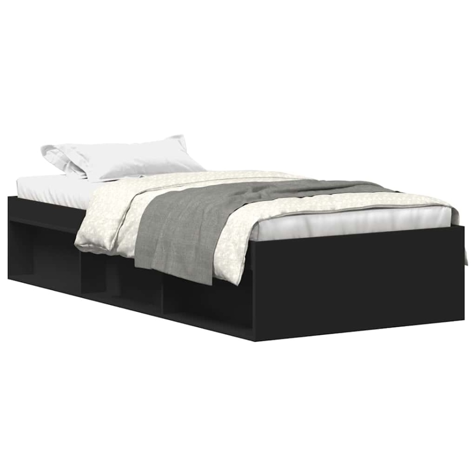 Cadru pat, negru, 100x200 cm - 1 | YEO
