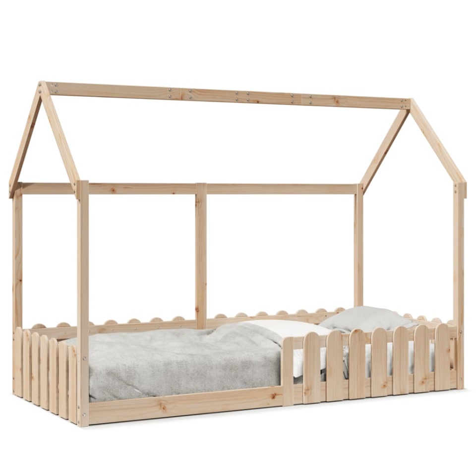 Cadru pat tip casă pentru copii, 90x190 cm, lemn masiv de pin - 1 | YEO