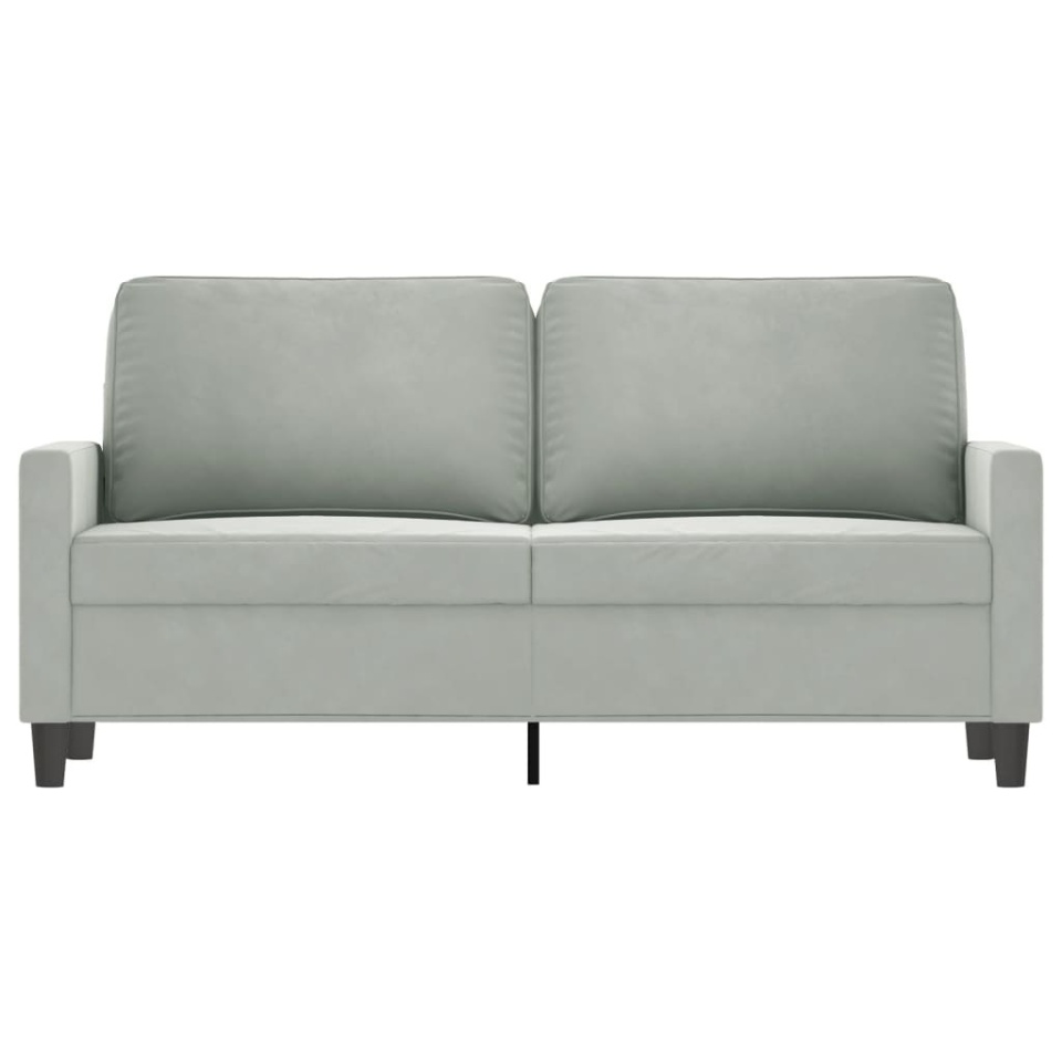 Canapea cu 2 locuri, gri deschis, 140 cm, catifea - 2 | YEO