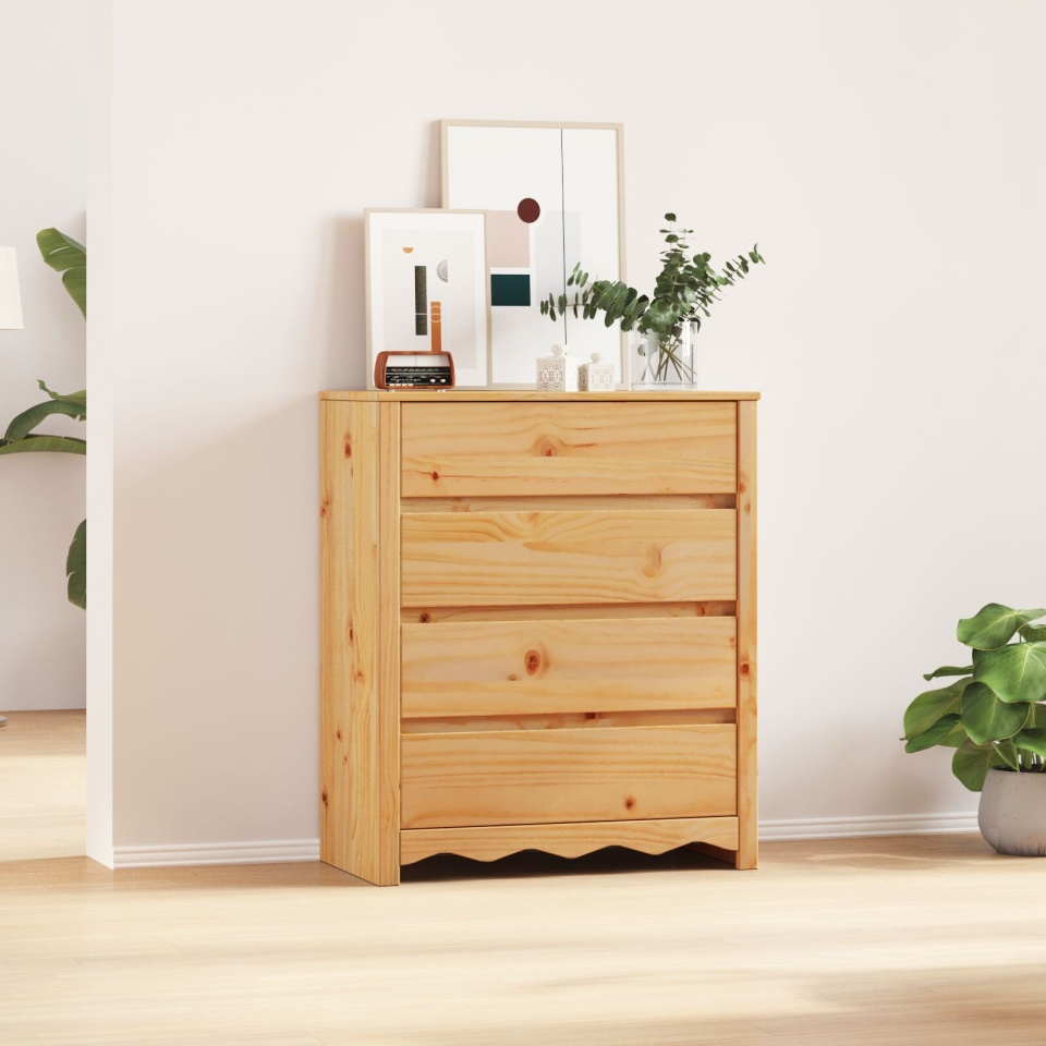 Comoda DRAMMEN 76,5x40x91 cm Lemn Solid Pin