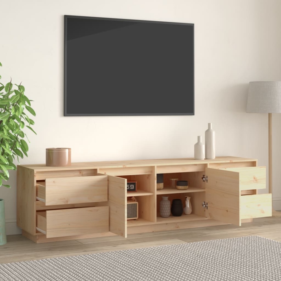 Comodă TV, 176x37x47,5 cm, lemn masiv de pin - 2 | YEO