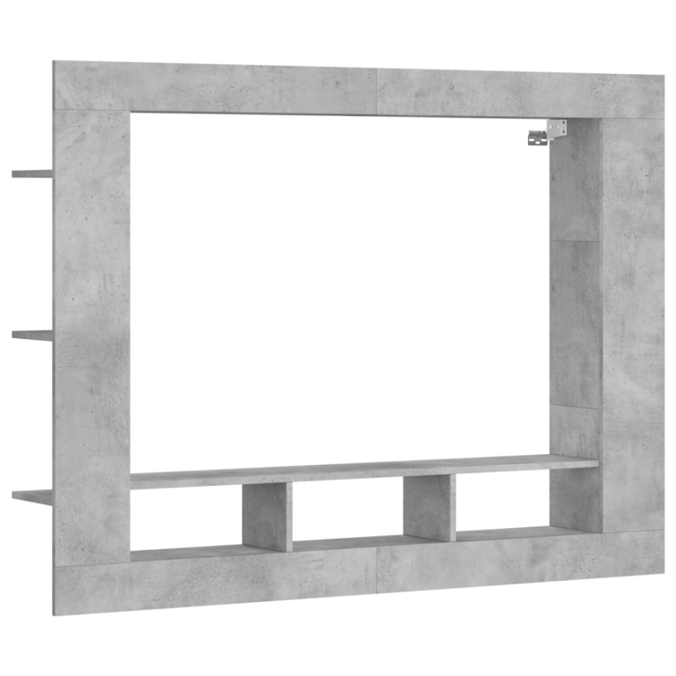 Comodă TV, gri beton, 152x22x113 cm, lemn prelucrat - 1 | YEO