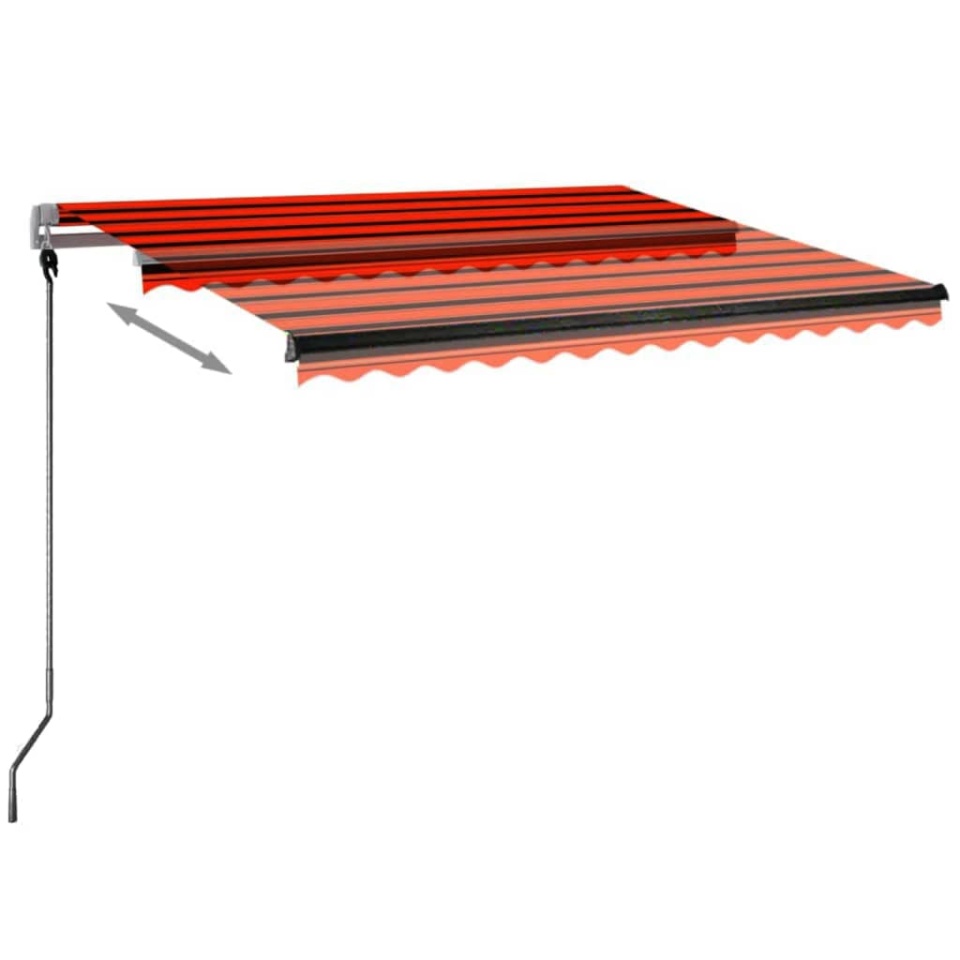 Copertină autonomă retractabilă automat oranj&maro 300x250 cm - 2 | YEO