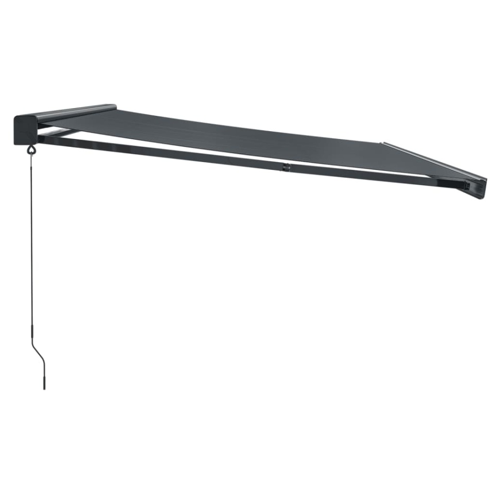 Copertină retractabilă, antracit, 4x3 m, textil și aluminiu - 3 | YEO