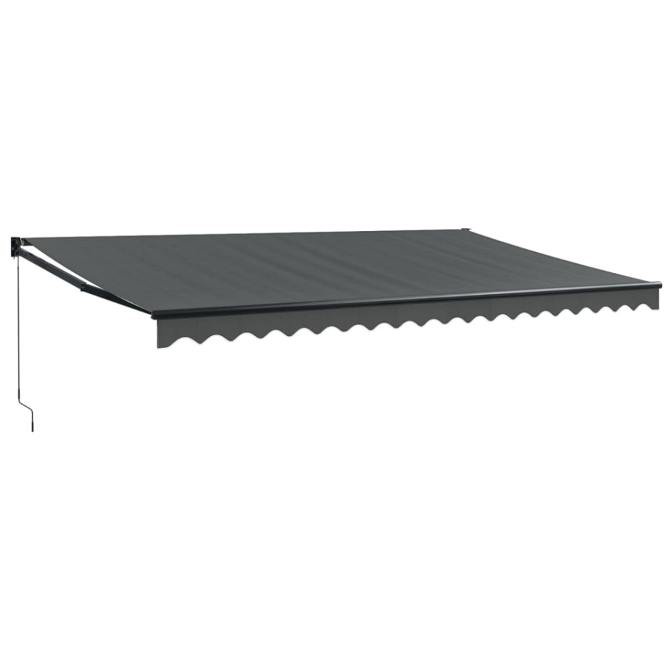 Copertină retractabilă, antracit, 5x3 m, textil și aluminiu - 1 | YEO
