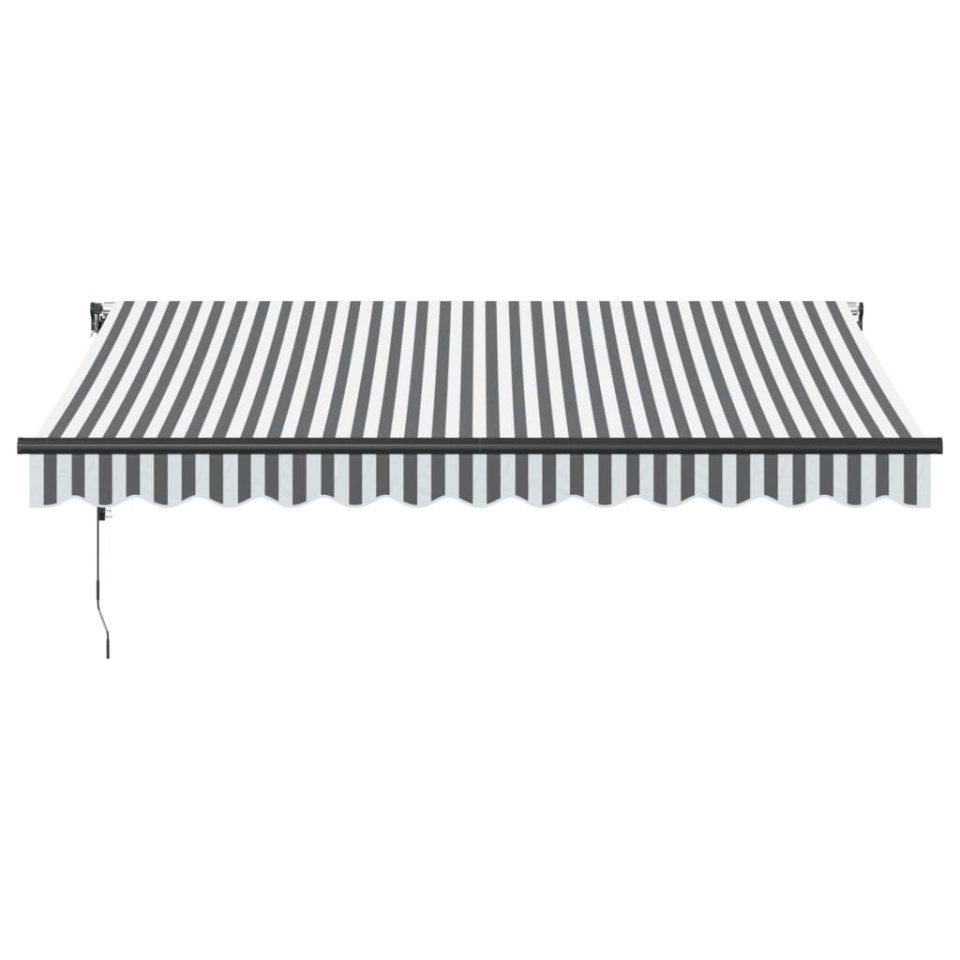 Copertină retractabilă automat, antracit/alb, 350x250 cm - 2 | YEO