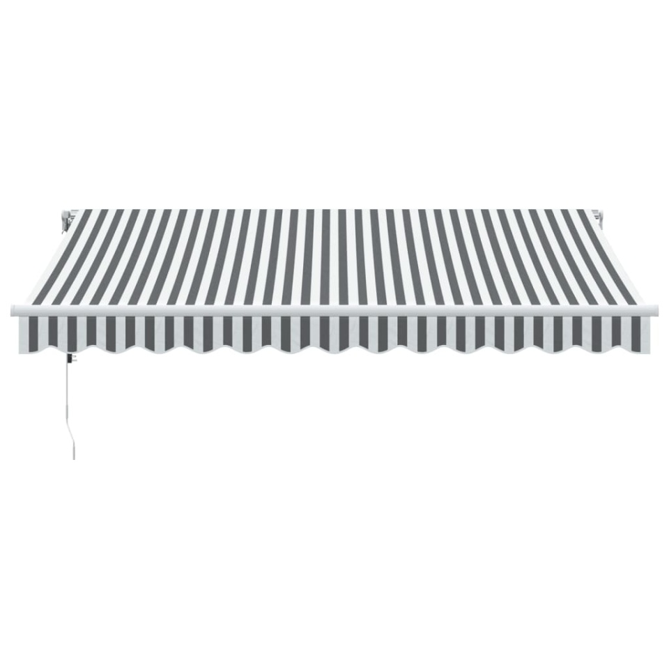 Copertină retractabilă automat, antracit/alb, 350x250 cm - 2 | YEO