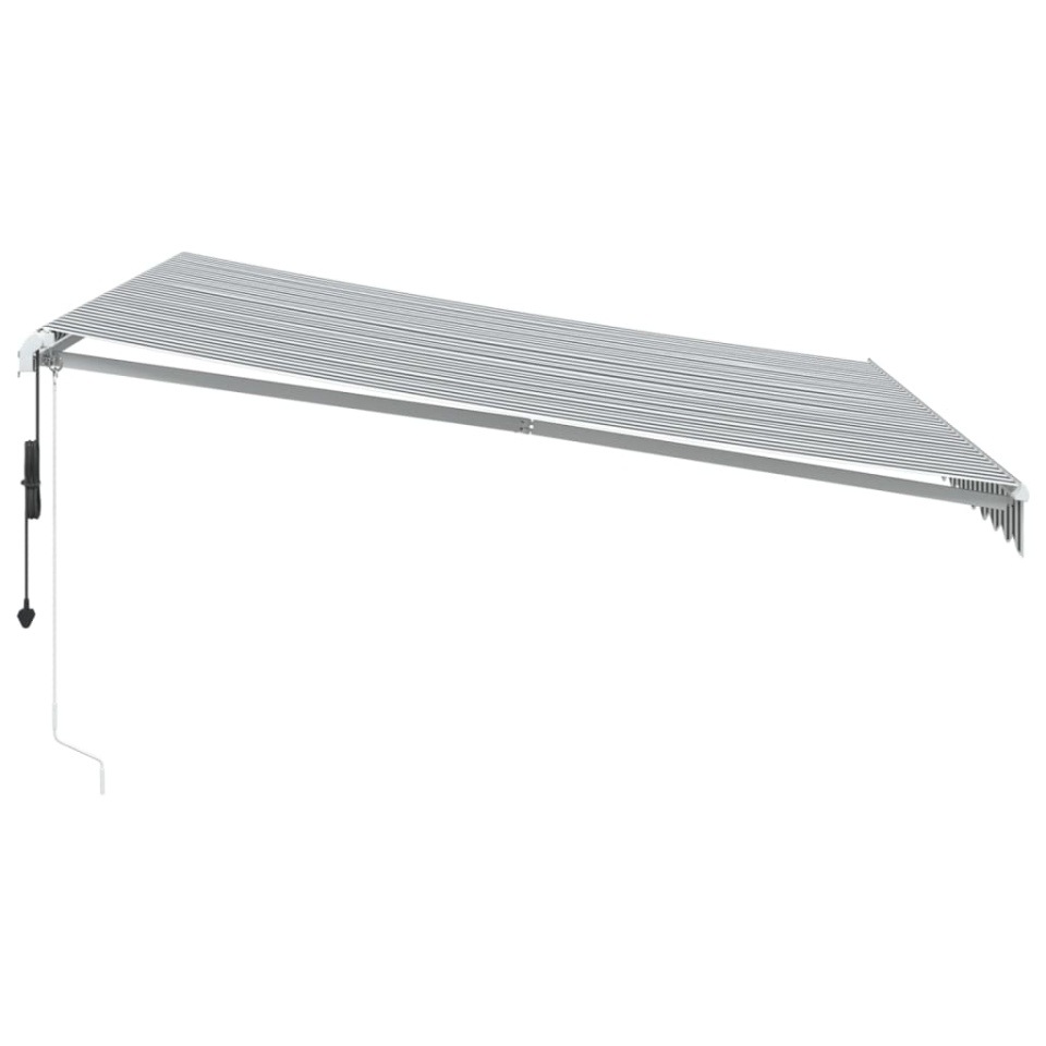 Copertină retractabilă automat, antracit/alb, 400x350 cm - 3 | YEO
