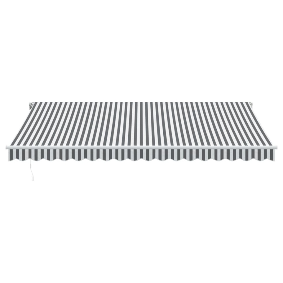Copertină retractabilă automat, antracit/alb, 450x300 cm - 2 | YEO