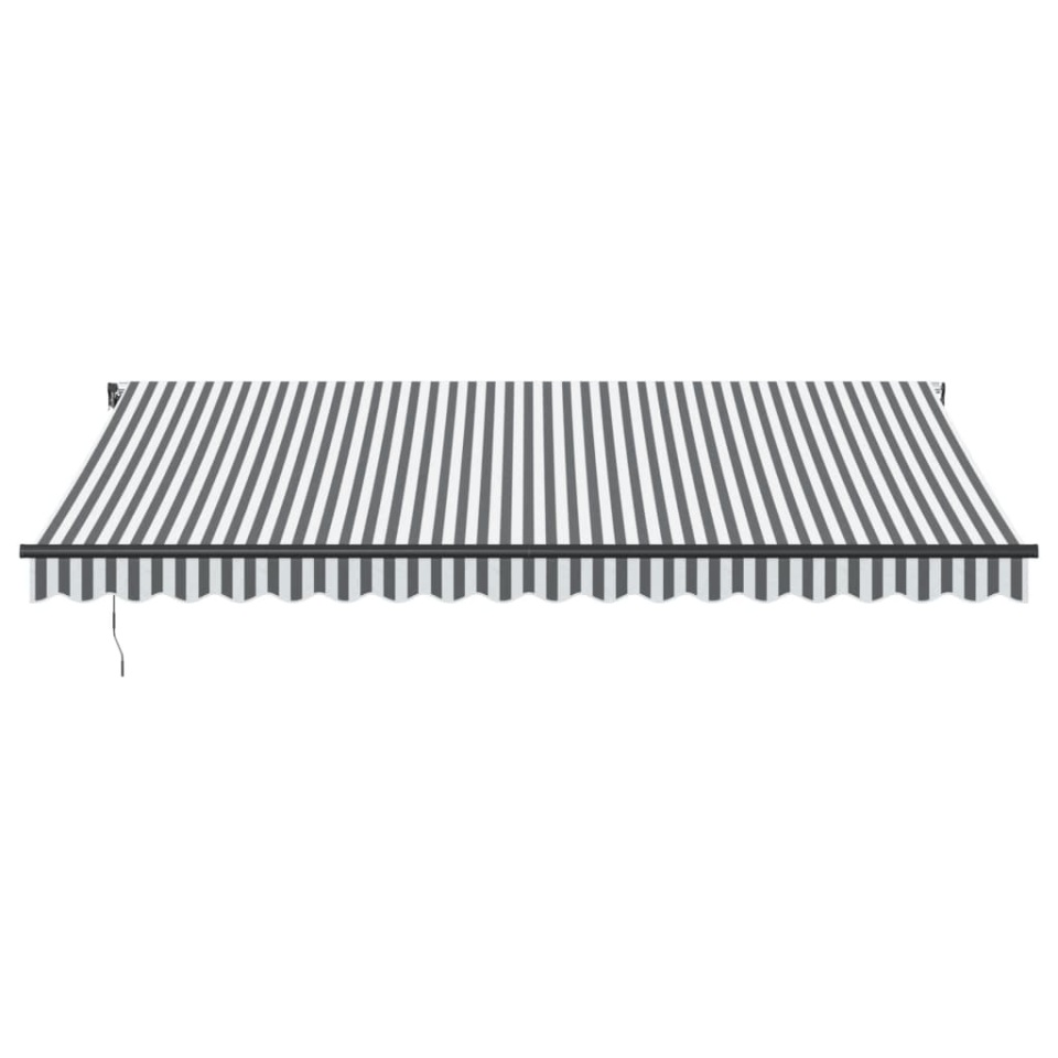 Copertină retractabilă automat, antracit/alb, 450x350 cm - 2 | YEO