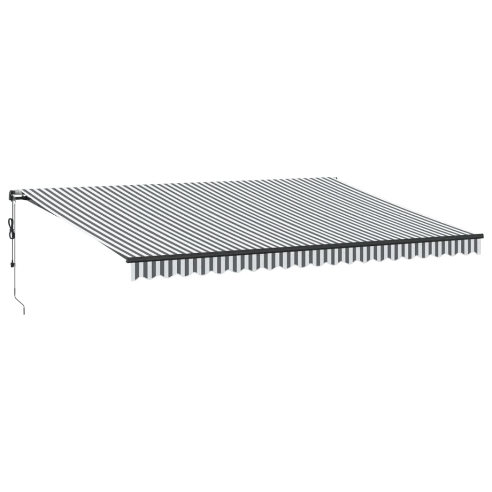 Copertină retractabilă automat, antracit/alb, 500x300 cm - 1 | YEO
