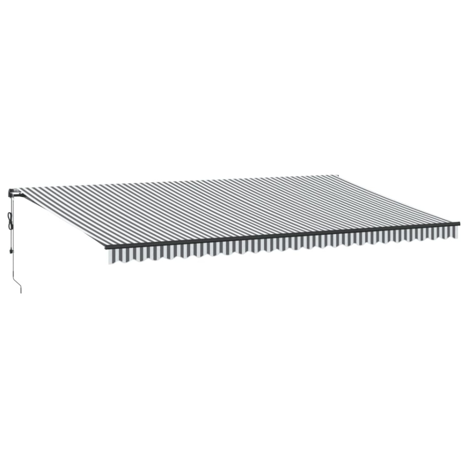 Copertină retractabilă automat, antracit/alb, 600x350 cm - 1 | YEO