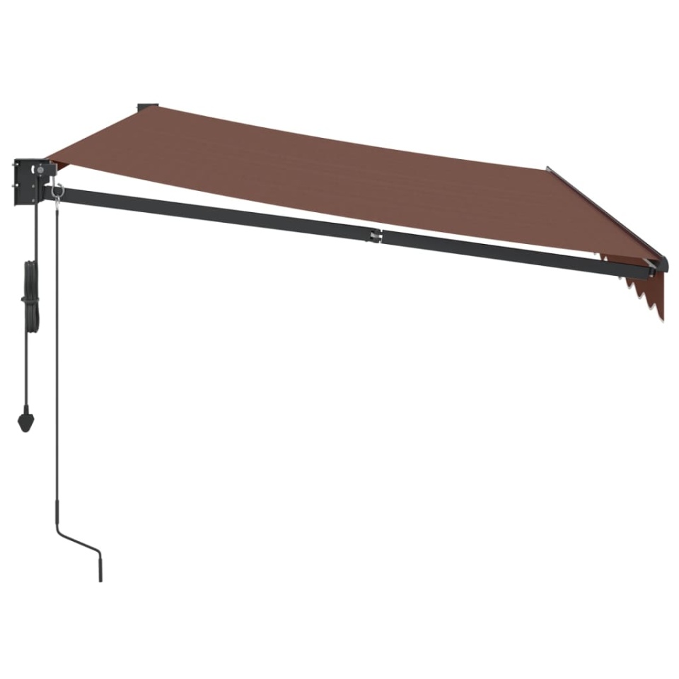 Copertina retractabilă automat, maro, 350x250 cm - 3 | YEO
