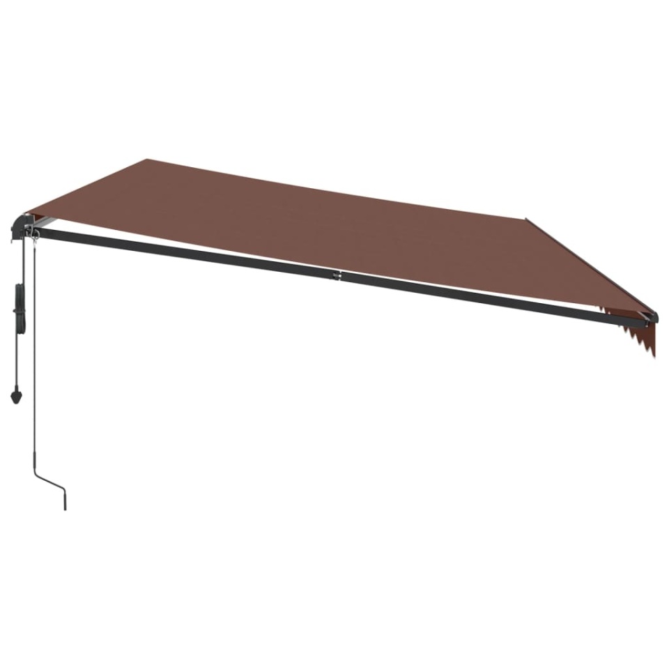 Copertina retractabilă automat, maro, 600x350 cm - 3 | YEO
