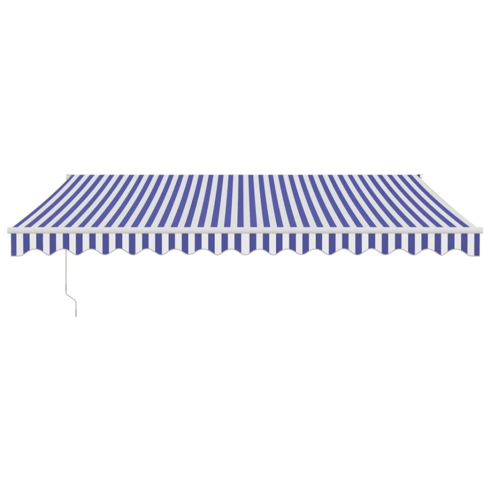 Copertină retractabilă automată, albastru și alb, 4x3 m - 2 | YEO
