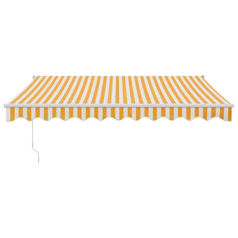 Copertină retractabilă automată, galben și alb, 3x2,5 m - 2 | YEO
