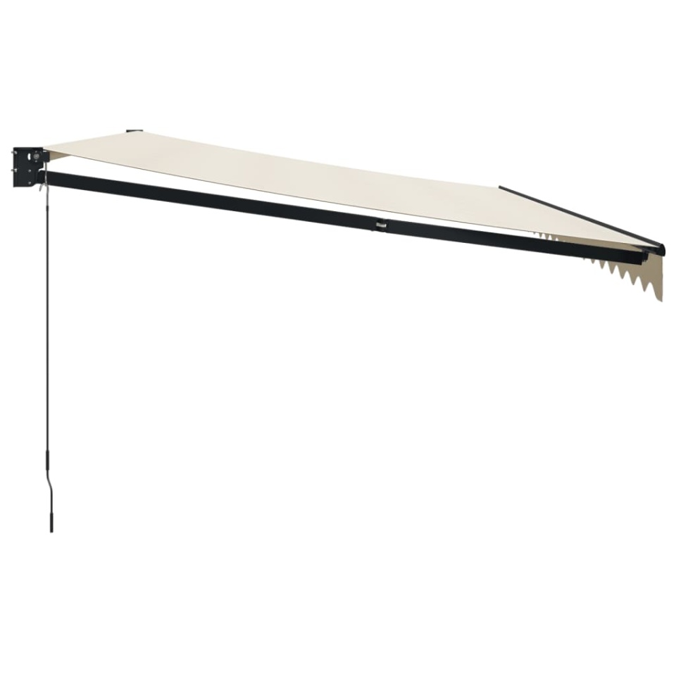 Copertină retractabilă, crem, 5x3 m, textil și aluminiu - 3 | YEO