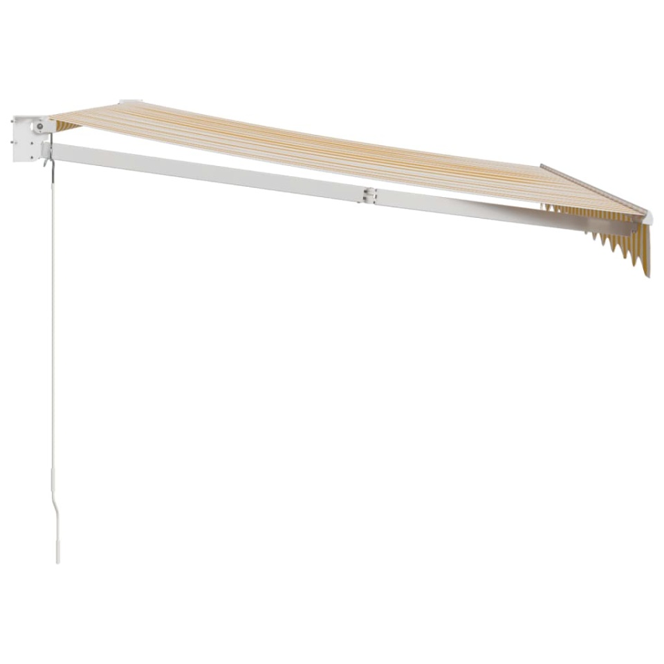 Copertină retractabilă, galben/alb, 3x2,5 m, textil/aluminiu - 3 | YEO