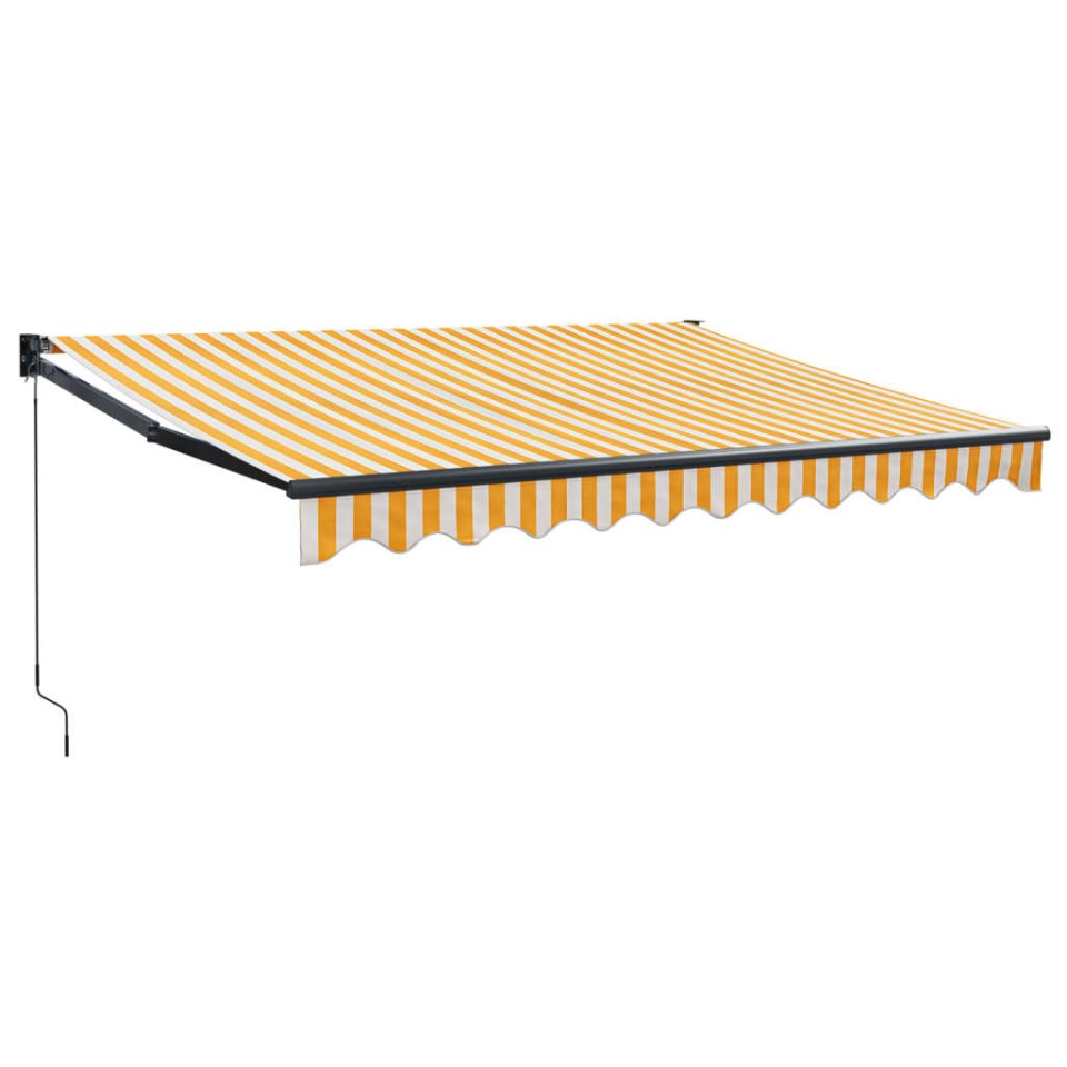 Copertină retractabilă, galben/alb, 3x2,5 m, textil/aluminiu - 1 | YEO