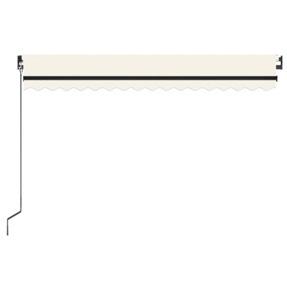 Copertină retractabilă manual, crem, 450x350 cm - 3 | YEO