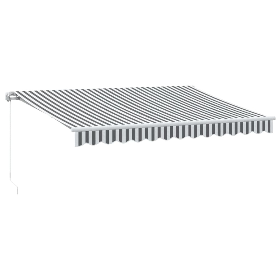 Copertină retractabilă manual cu LED, antracit/alb, 350x250 cm - 1 | YEO