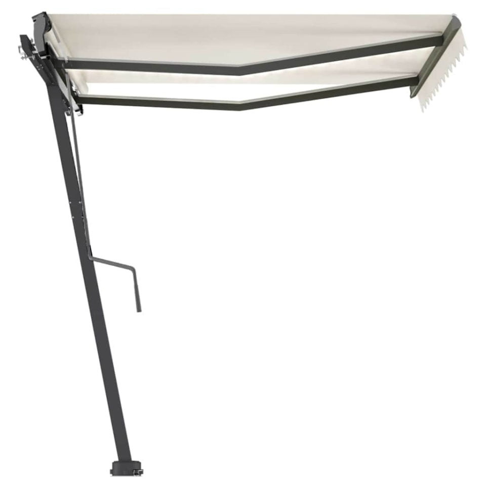 Copertină retractabilă manual cu LED, crem, 300x250 cm - 2 | YEO