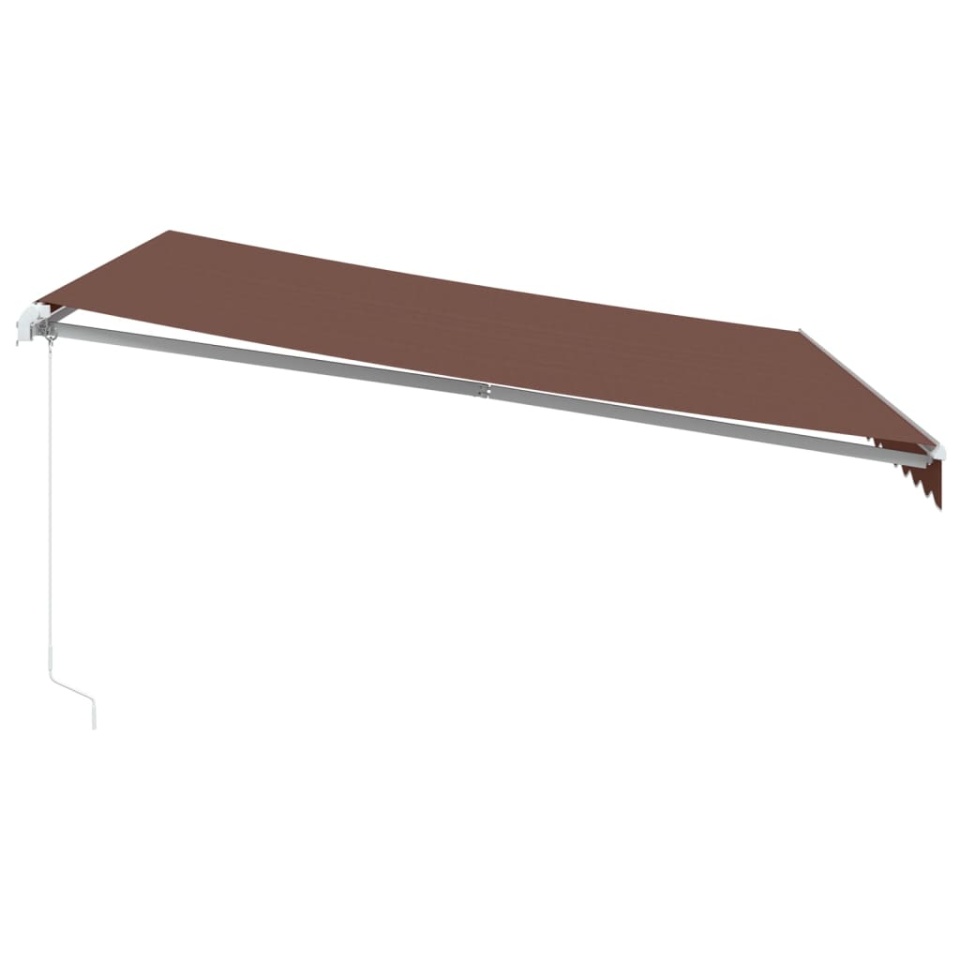 Copertina retractabilă manual, maro, 400x350 cm - 3 | YEO