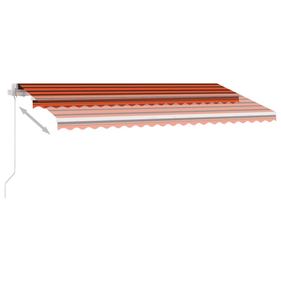 Copertină retractabilă manual, portocaliu și maro, 400x300 cm - 3 | YEO