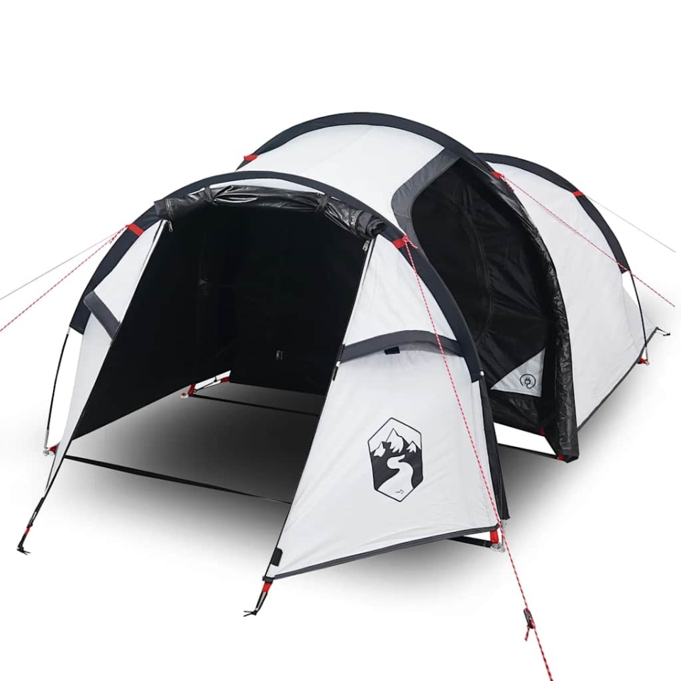 Cort camping tunel 3 persoane, alb, țesătură opacă, impermeabil - 1 | YEO