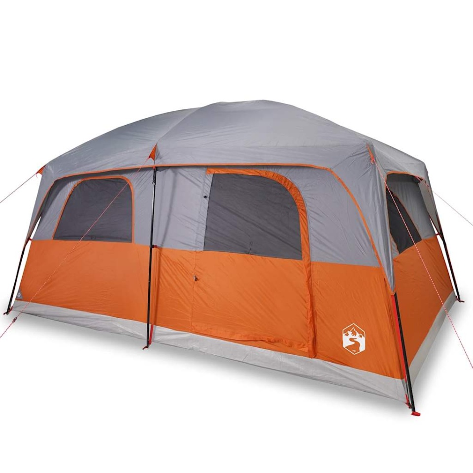 Cort de camping pentru 10 persoane, gri/portocaliu, impermeabil - 1 | YEO