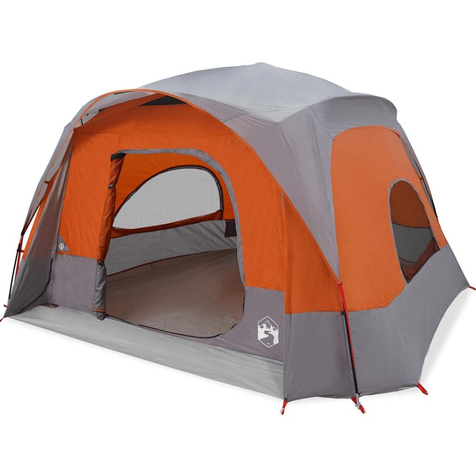 Cort de camping pentru 6 persoane, gri/portocaliu, impermeabil - 1 | YEO