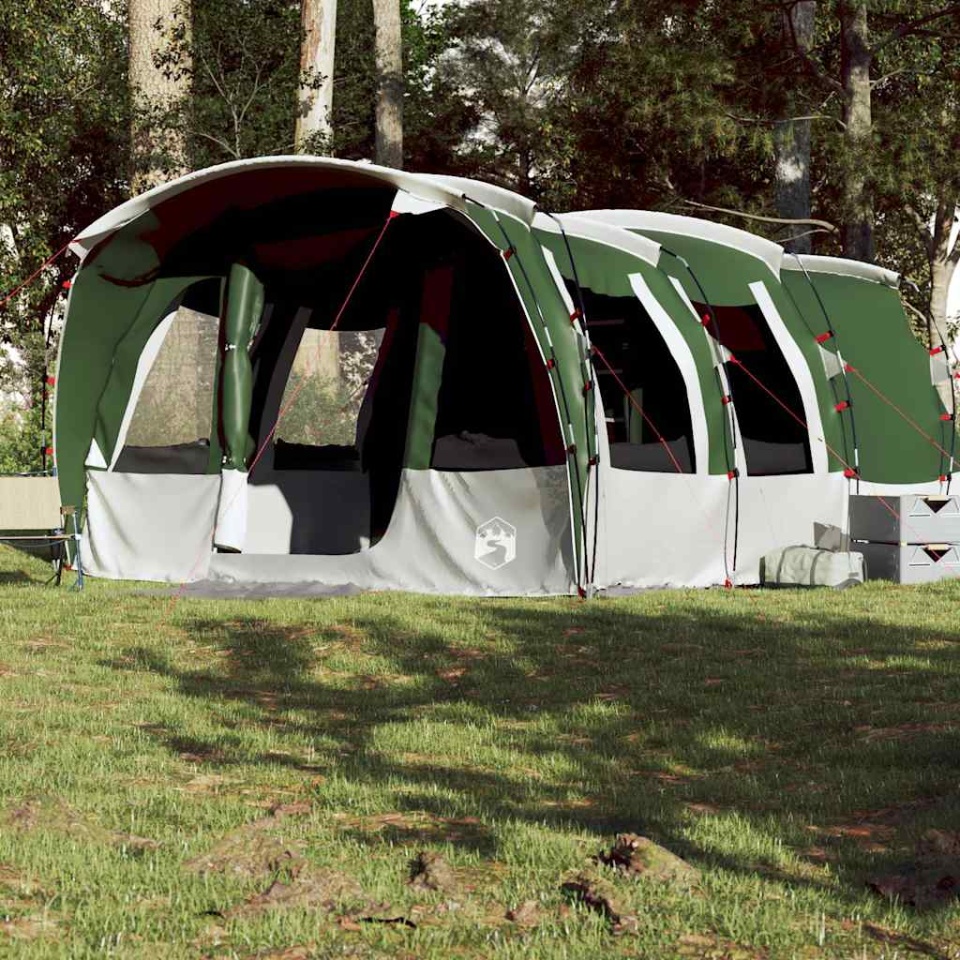Cort de familie tunel pentru 8 persoane, verde, impermeabil - 2 | YEO