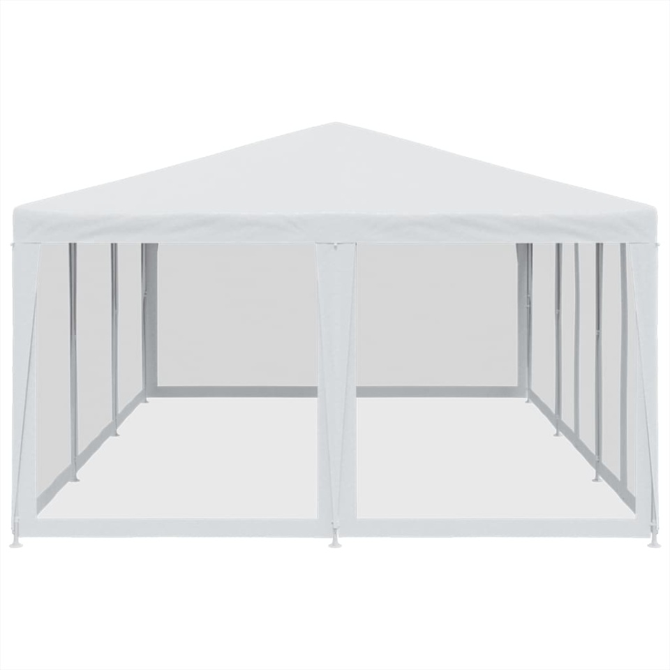 Cort de petrecere cu 10 pereți din plasă, alb, 6x4 m, HDPE - 3 | YEO