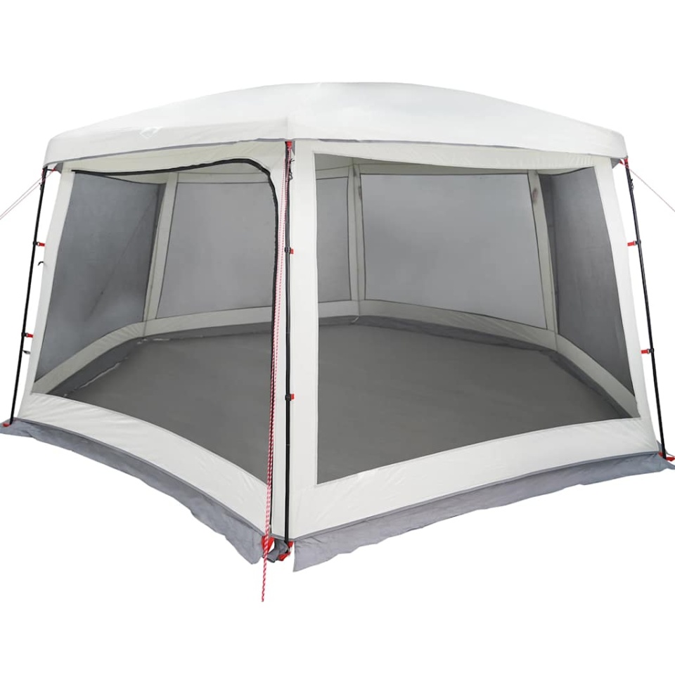 Cort de piscină cu pereți detașabili și plasă gri 670x590 cm - 2 | YEO