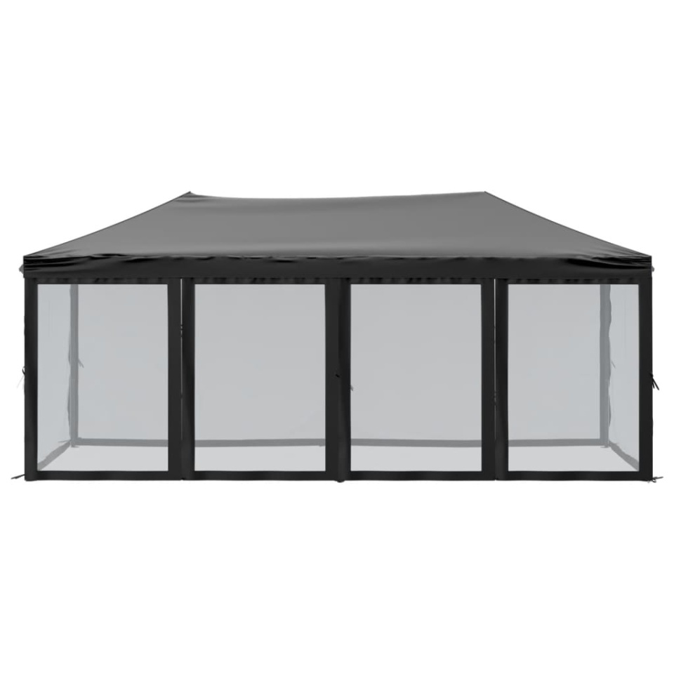 Cort pliabil pentru petreceri cu pereți laterali, negru, 3x6 m - 2 | YEO