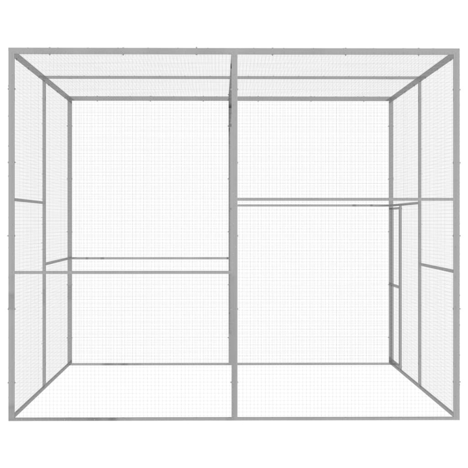 Cușcă pentru pisici, 3x3x2,5 m, oțel galvanizat - 2 | YEO