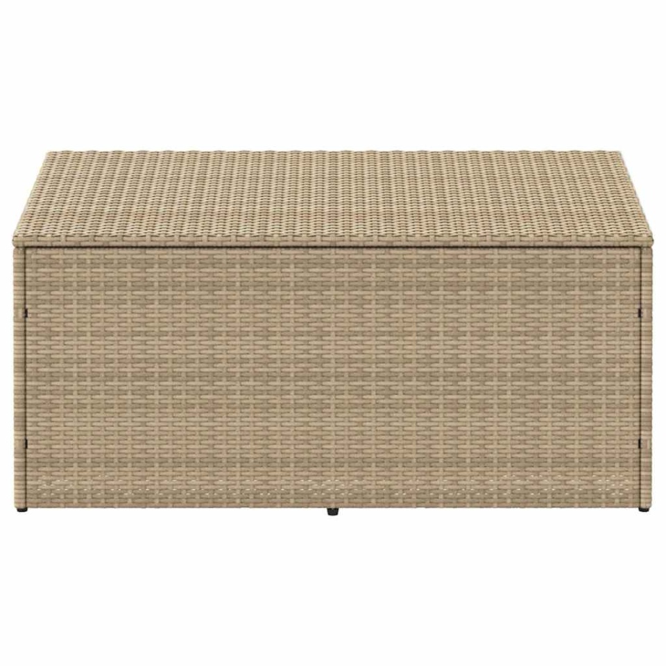 Cutie de depozitare de grădină Bej 110x50x58 cm polirattan - 2 | YEO