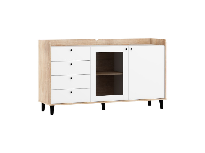 Dolce Dol-04 Display Dulap Sonoma Bright/White High Gloss