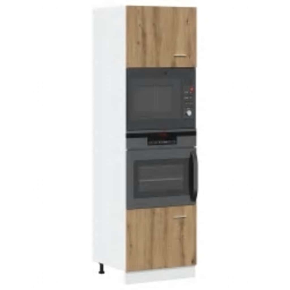 Dulap cuptor microunde “Lyon” Stejar artizanal lemn prelucrat - 2 | YEO