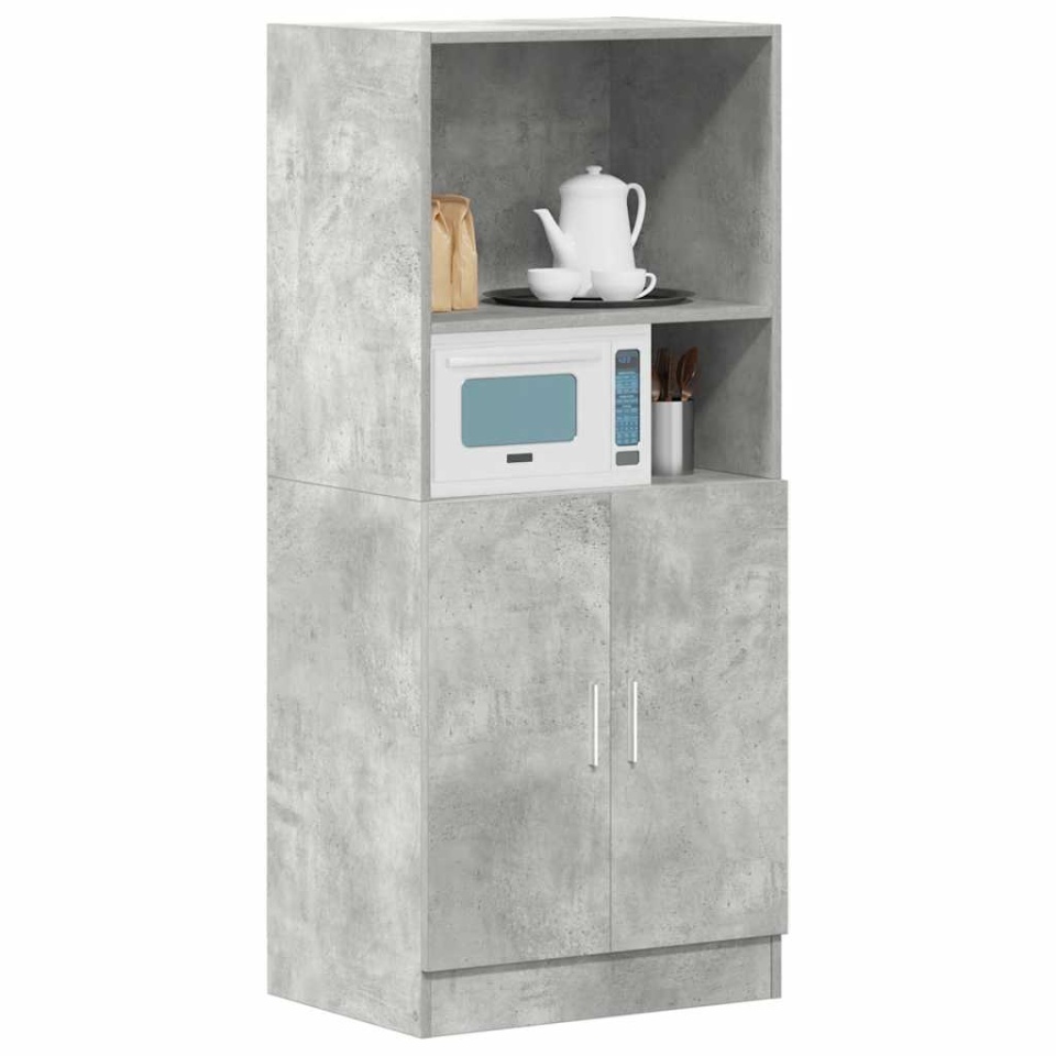 Dulap de bucătărie, gri beton 57x41,5x131,5 cm lemn prelucrat - 2 | YEO